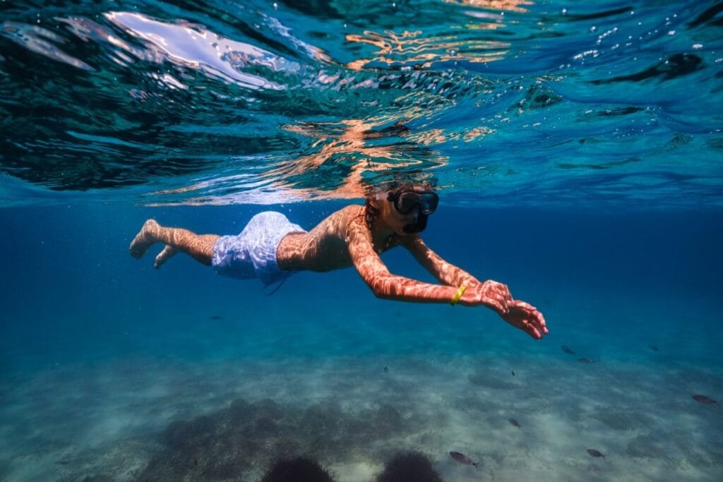 Snorkeling in the Bikini beach, Maafushi Island